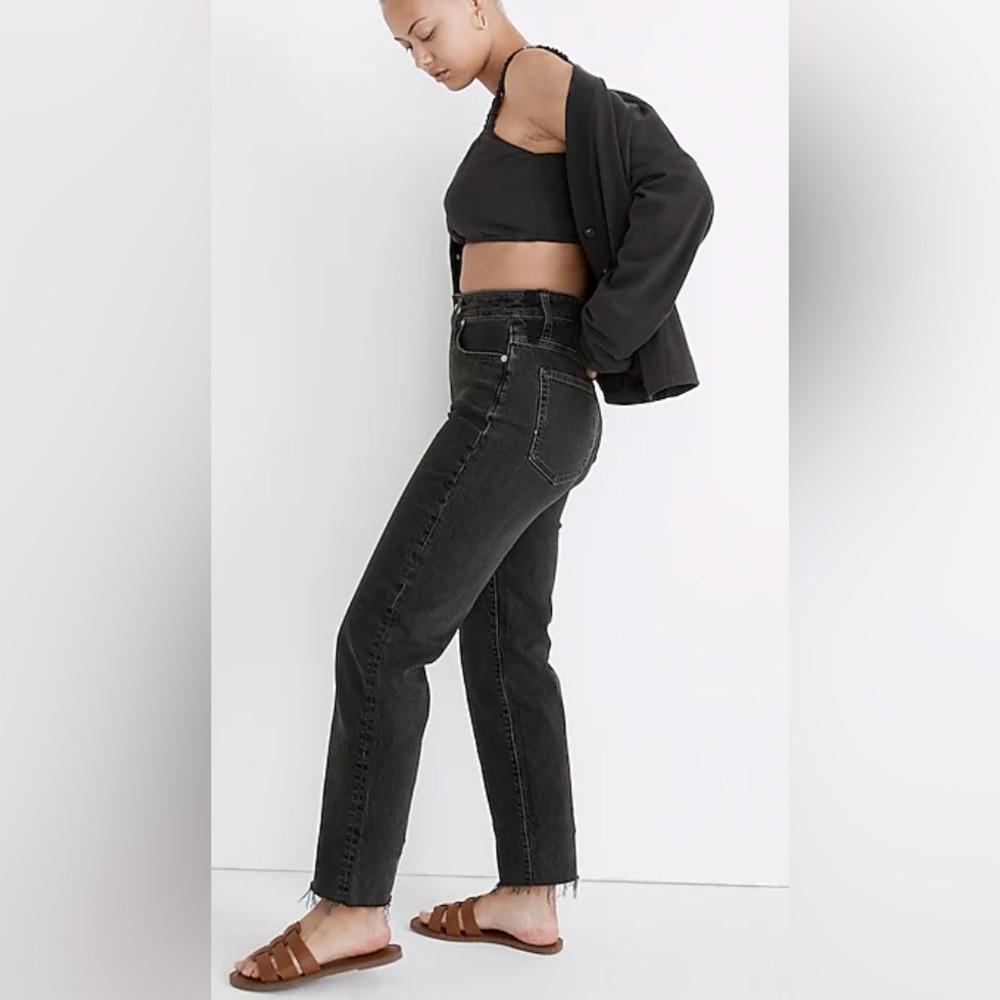 Madewell Perfect Vintage Straight Jeans; black high waisted. EUC